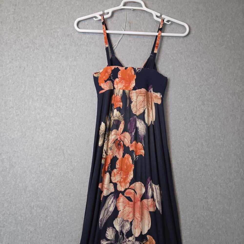 Tommy Bahama Blue Orchid Rua Sleeveless Twist Front Maxi Dress Women's M Stretch - Picture 7 of 11